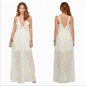 Tobi Flower Power Maxi Dress - Swiss dot daisies XS 🌼